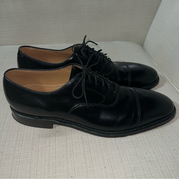 Johnston Murphy Dress Shoes Mens Sz 13B/2A Melton Black Cap Toe Oxfords 22-02981 - Picture 6 of 10